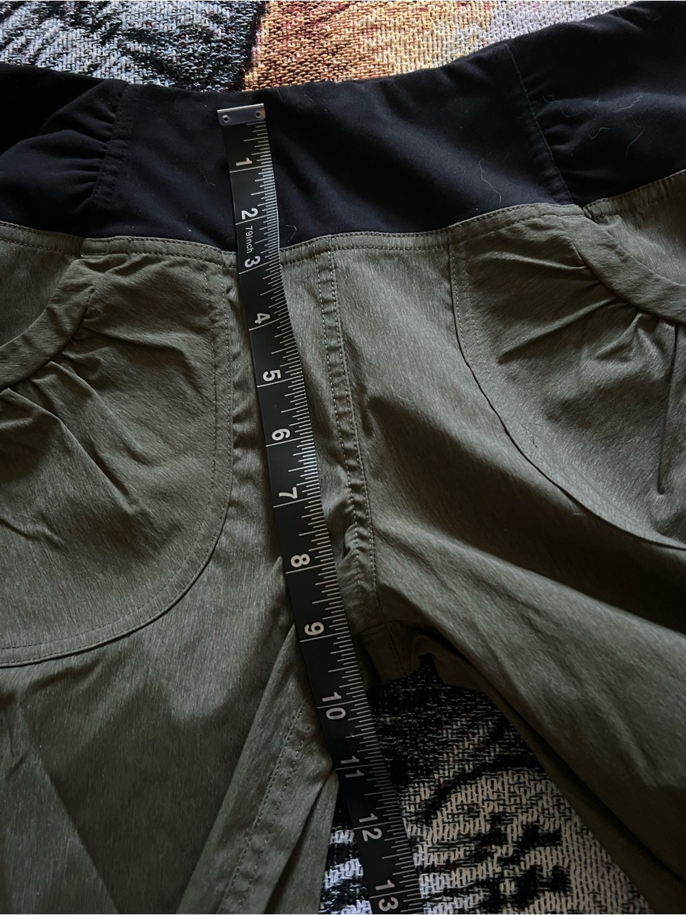 Prana Olive Green Stretch Waist Travel Pants - Picture 8 of 9